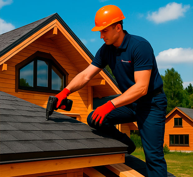 Монтаж кровли из мягкой черепицы в Москве